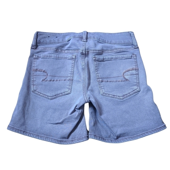 American Eagle outfitters Super Stretch AEO Twill midi dusty pink rose shorts - Picture 8 of 11